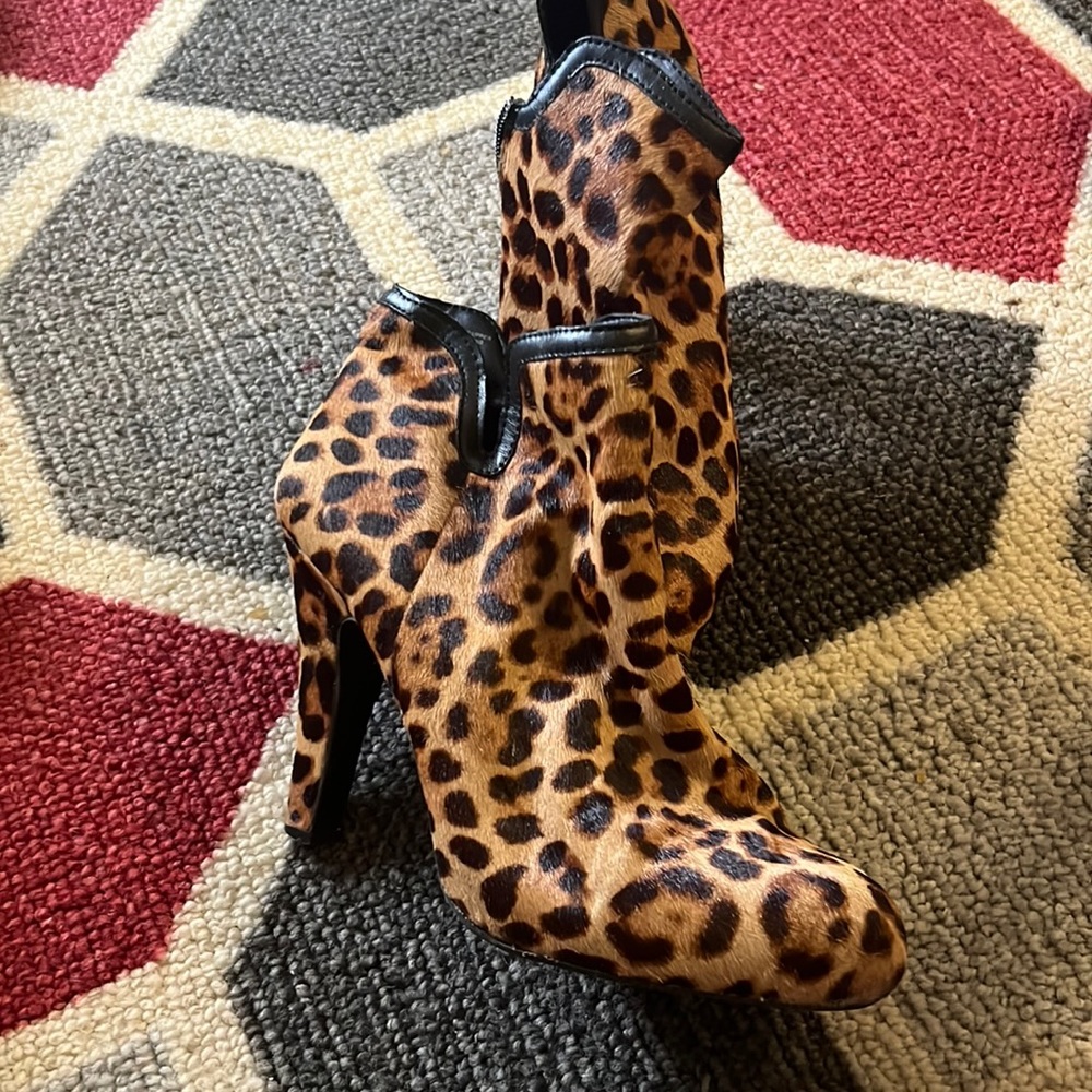 Cheetah Print Booties